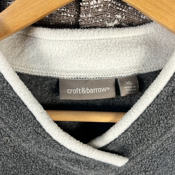 croft & barrow Winter Snow Birdhouse Birds Fleece Sweater - Picture 5 of 7